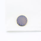 star swirl lilac mauve enamel 18ct yellow gold cufflinks - cuff