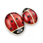 ladybird/bug hand enamelled 18ct yellow gold cufflinks - main