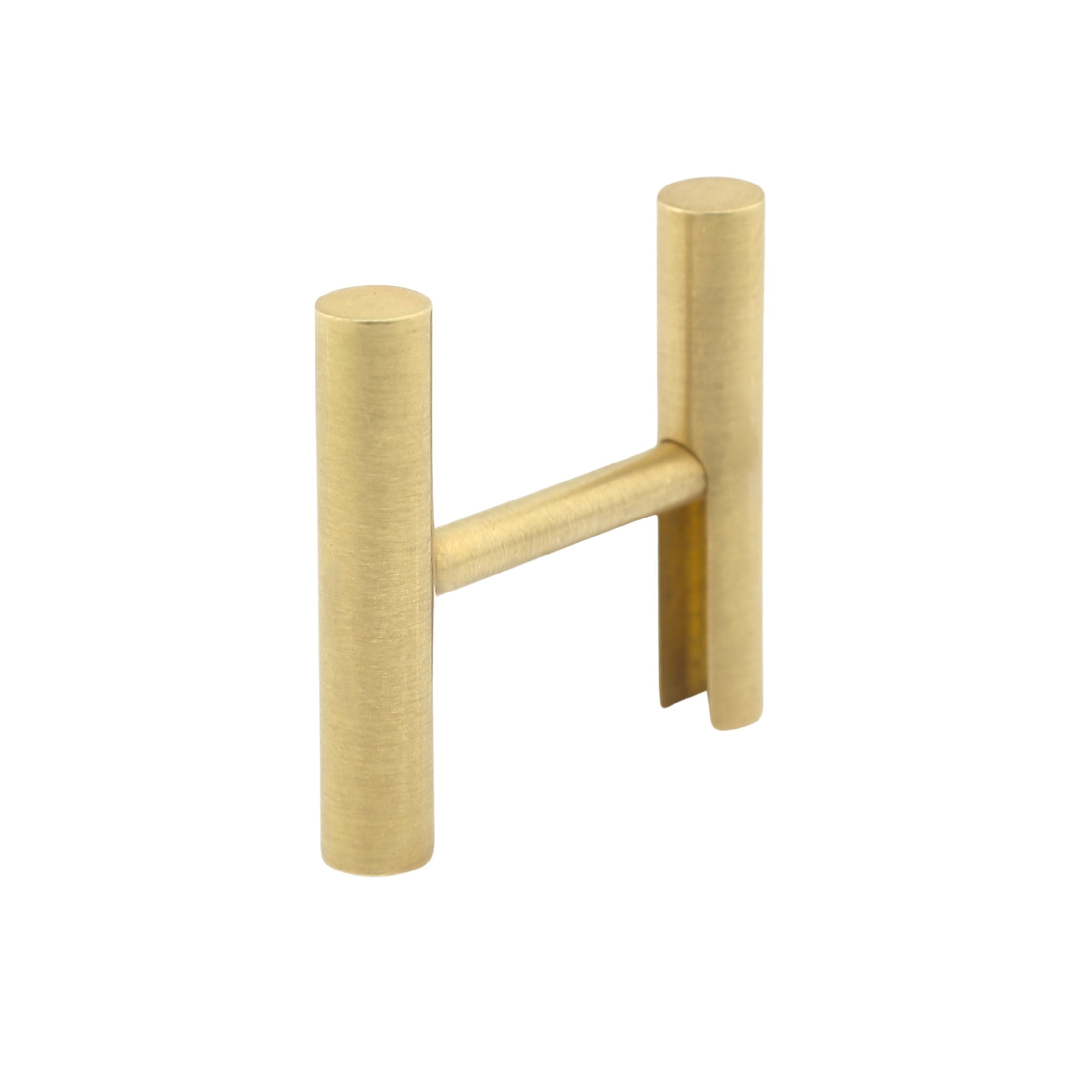 h-bar solid 18ct solid matt yellow gold cufflinks - main