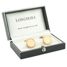 ROSE GOLD PIXEL 18ct ROSE GOLD CUFFLINKS - boxed