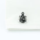 spotted toad black enamelled 18ct white gold - cuff