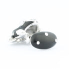 spotted toad black enamelled 18ct white gold - rear