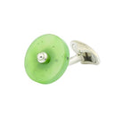 jade green disc 18ct white gold cufflinks - main 2