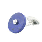 lapis lazuli disc 18ct white gold cufflinks - main