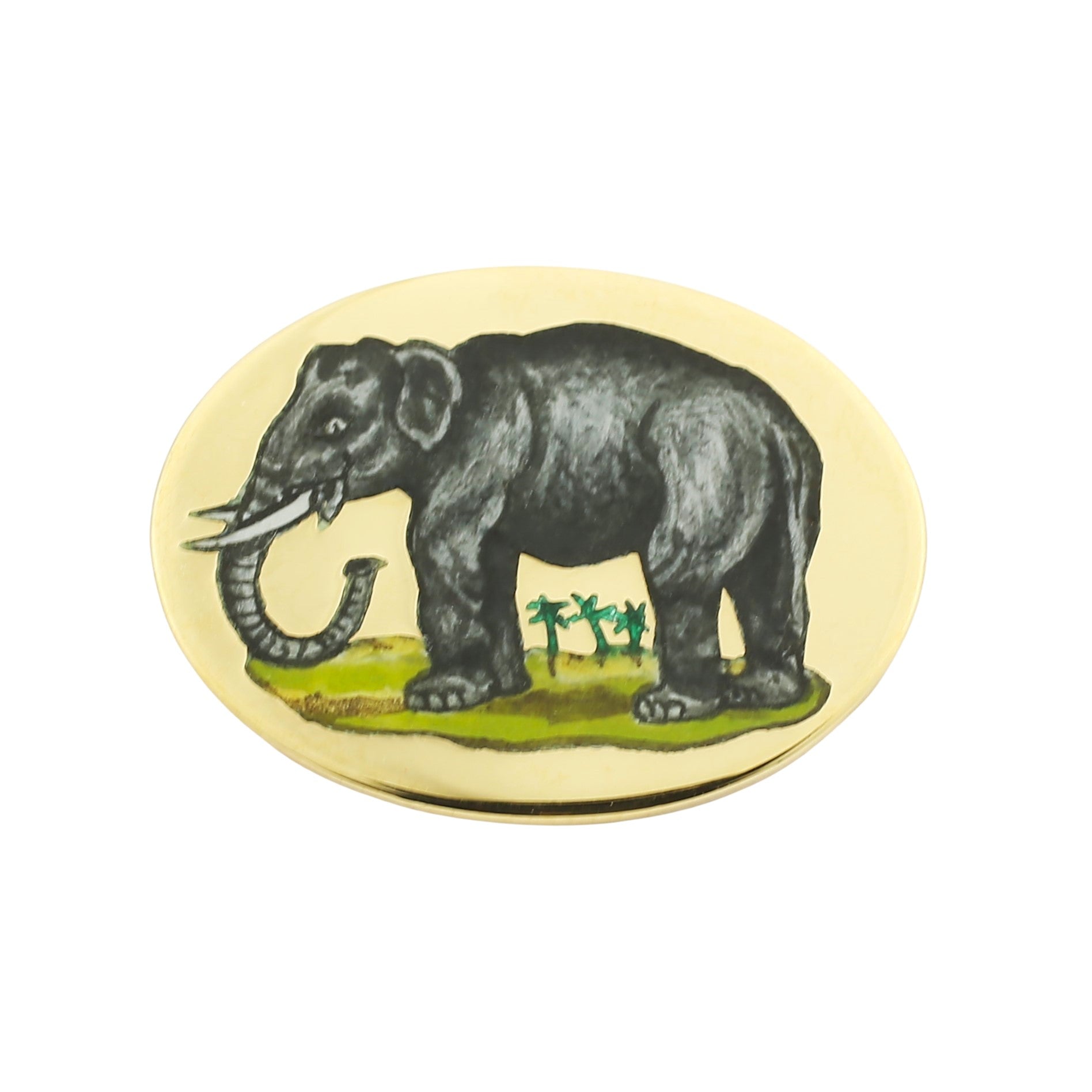 asian elephant 9ct yellow gold cufflinks - main