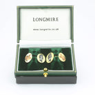 saddleback & tamworth pigs 9ct yellow gold cufflinks - boxed