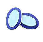 double oval blue/light blue cufflinks -main