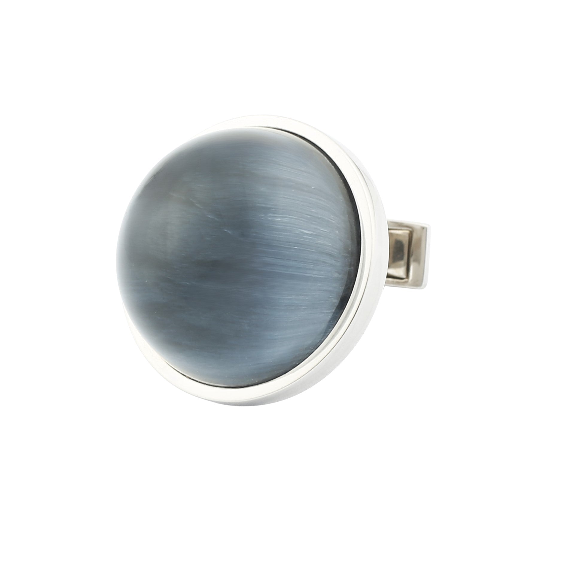 giant size rock crystal cabochon cufflinks - main