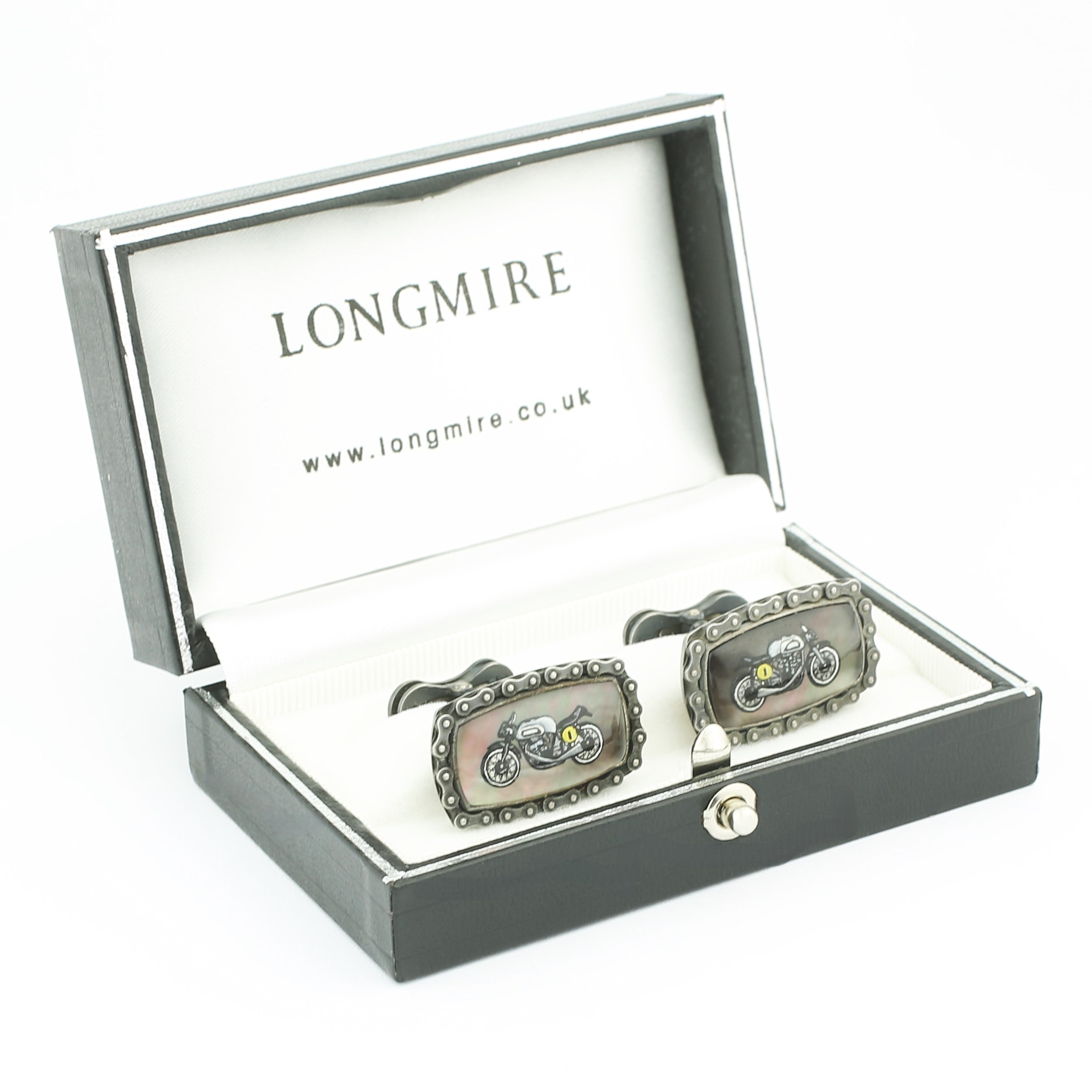 1950's cafe racer cufflinks - boxed