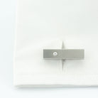 h-bar solid steel with diamond inset cufflinks - cuff