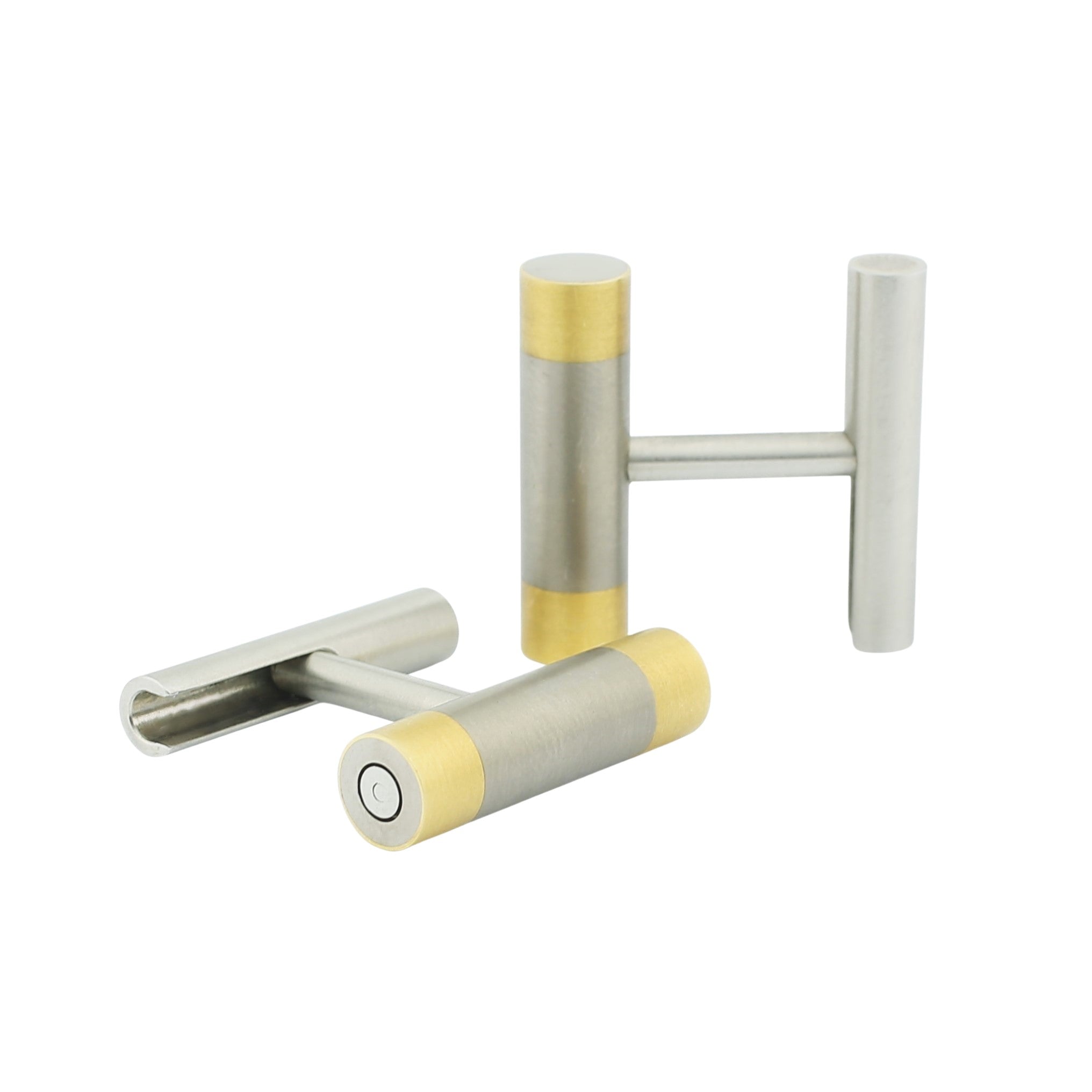 h-bar 18ct titanium/yellow gold cufflinks - main