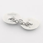 spiral pale blue 18ct white gold cufflinks - rear