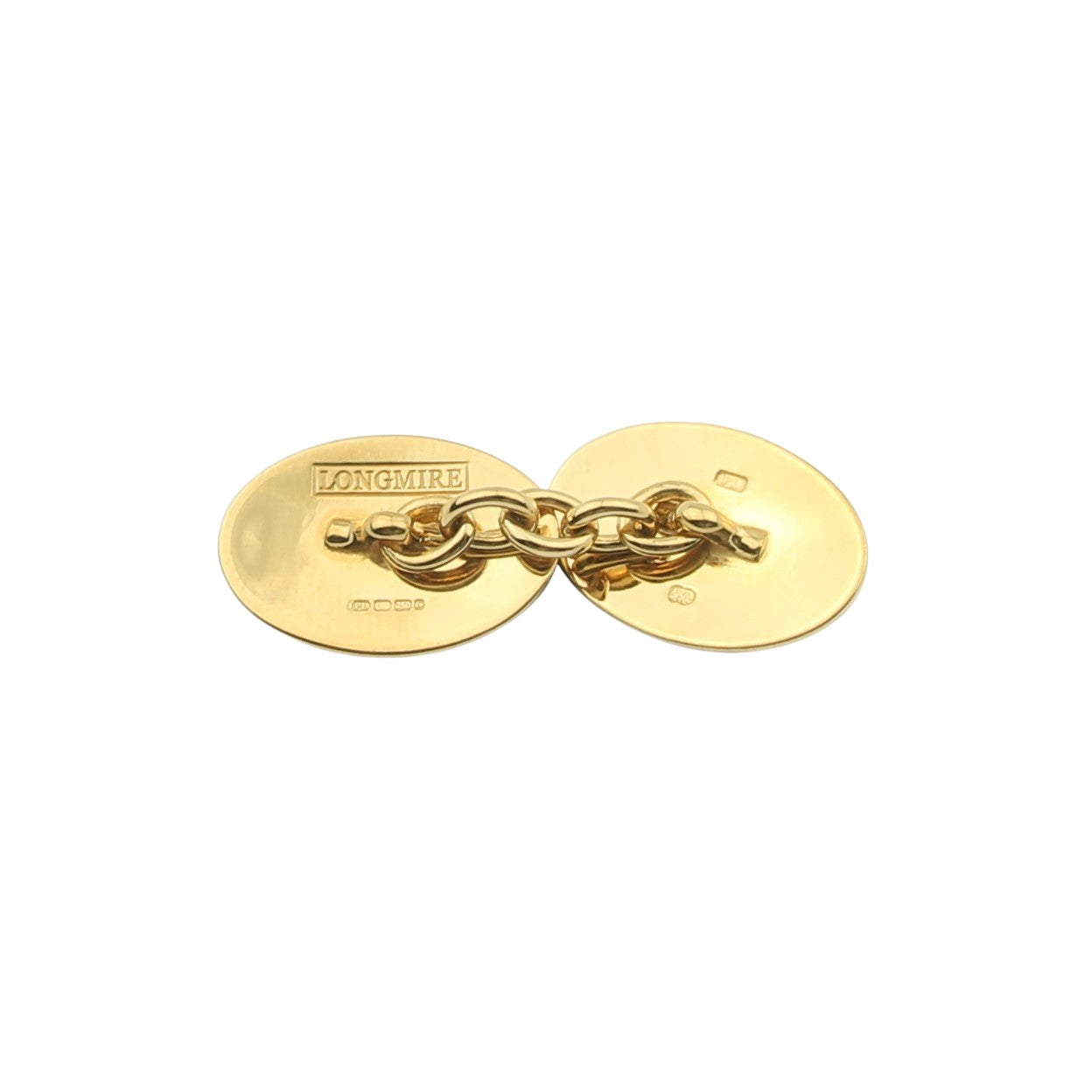 18ct YELLOW GOLD CUFFLINKS - rear