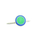 DOUBLE CIRCLE PALE BLUE/PALE GREEN ENAMEL sterling silver SHIRT STUDS