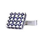 SAPPHIRE CHEQUER BOARD 18ct white gold CUFFLINKS - main