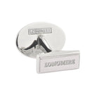 double oval enamel sterling silver t-bar cufflinks - rear