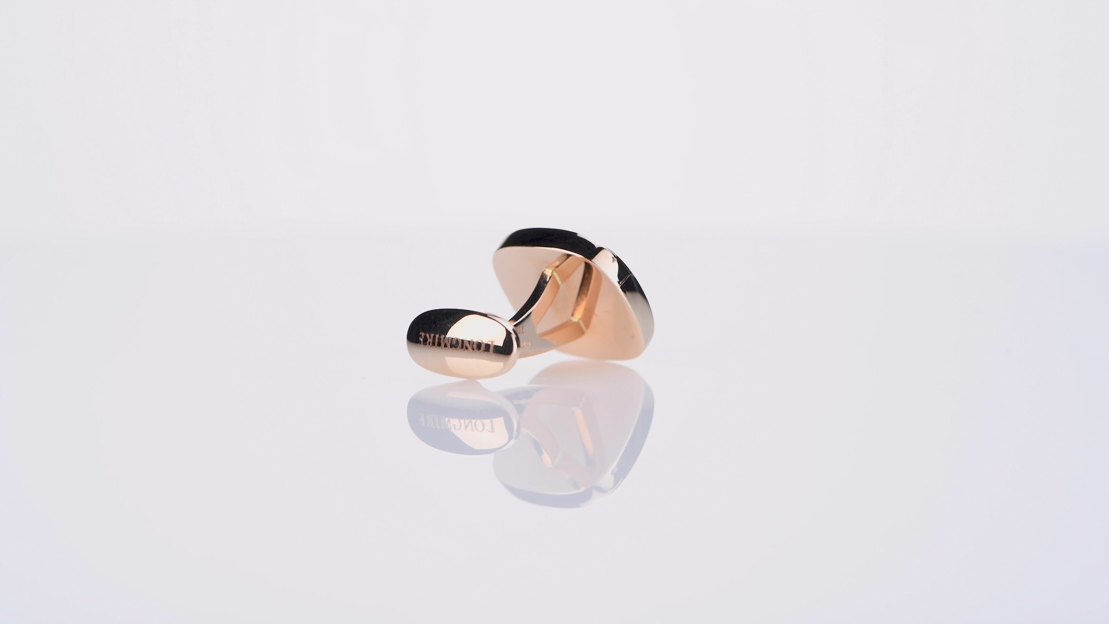 HAEMATITE PIXEL 18ct ROSE GOLD CUFFLINKS - video